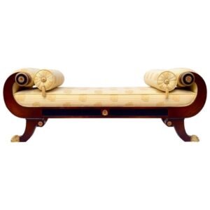 Antique Empire Style Mahogany Daybed