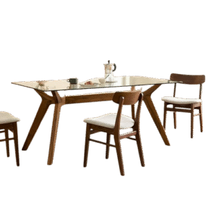 ZenClear 4-Seater Glass Dining Set