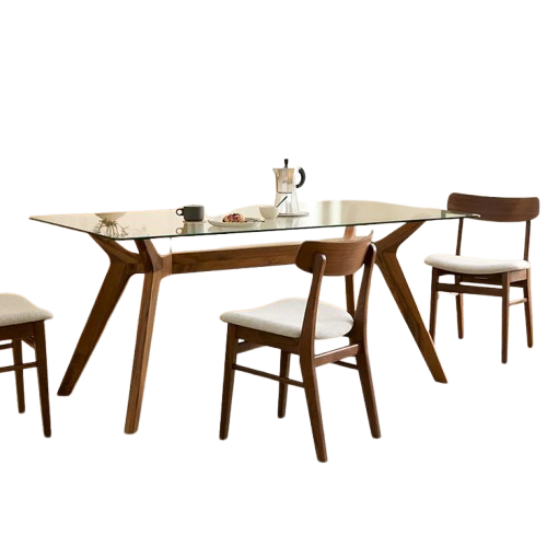 ZenClear 4-Seater Glass Dining Set