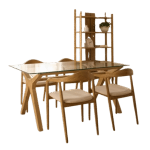 ClearNest 4-Seater Glass Dining Set