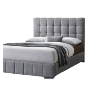 Modern Grey Tufted King Bed