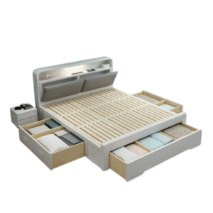 Ultimate Organizer King Bed with Storage Drawers & Smart Headboard