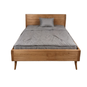 Minimalist Platform Bed with Natural Wood Frame