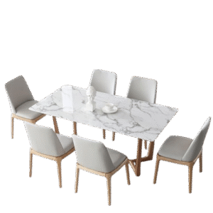 SlateAura 6-Seater Dining Suite